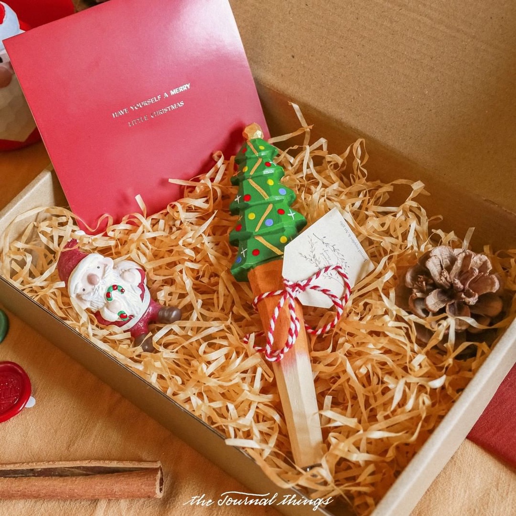 Bút Gel Gỗ Trang Trí Giáng Sinh, Christmas
