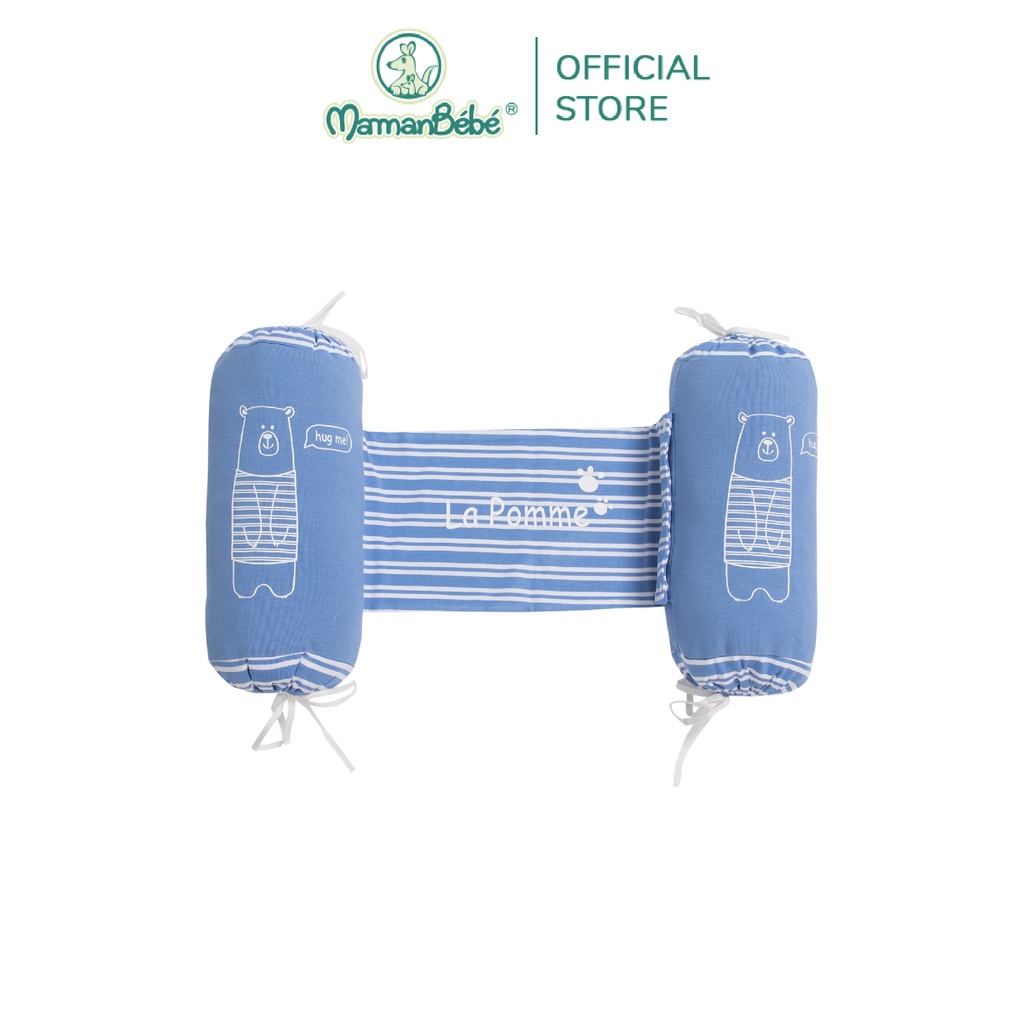 Gối chặn chống giật mình La Pomme Baby Bear - Kẻ xanh/Kẻ tím than/Kẻ đỏ