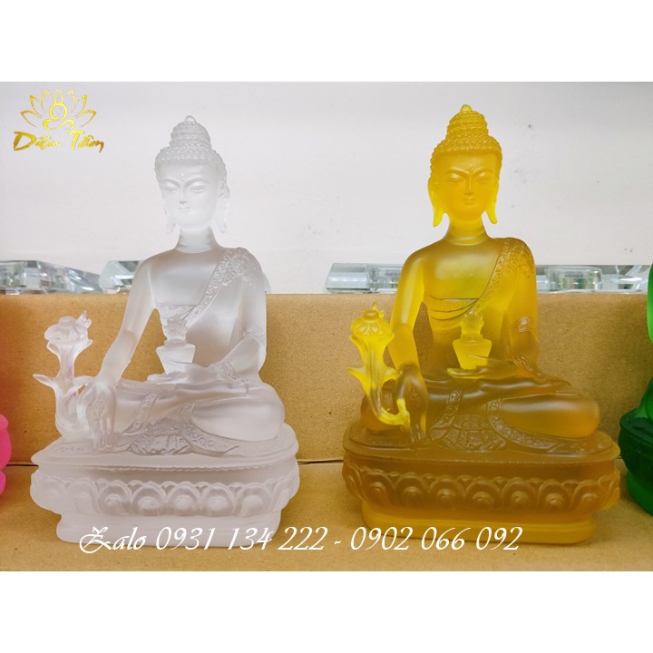 Bộ tượng dược sư lưu ly 7 màu cao 19cm