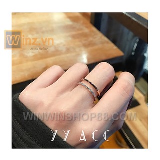 Nhẫn Titan đính đá N270 (màu đồng) - Winz.vn