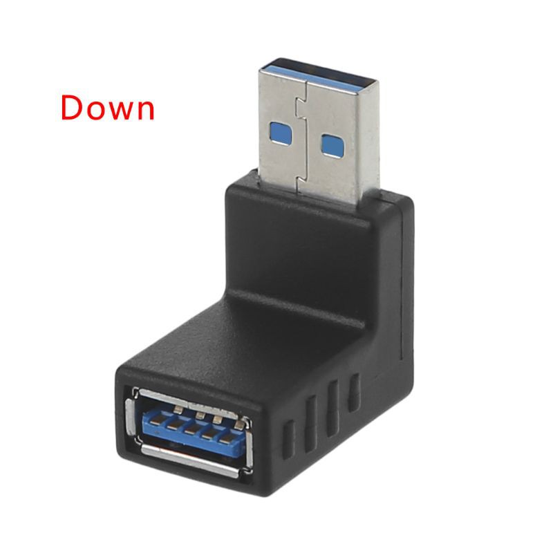 Đầu chuyển đổi USB 3.0 A đầu cắm sang lỗ cắm vuông góc phải 90 độ dành cho laptop máy tính để bàn