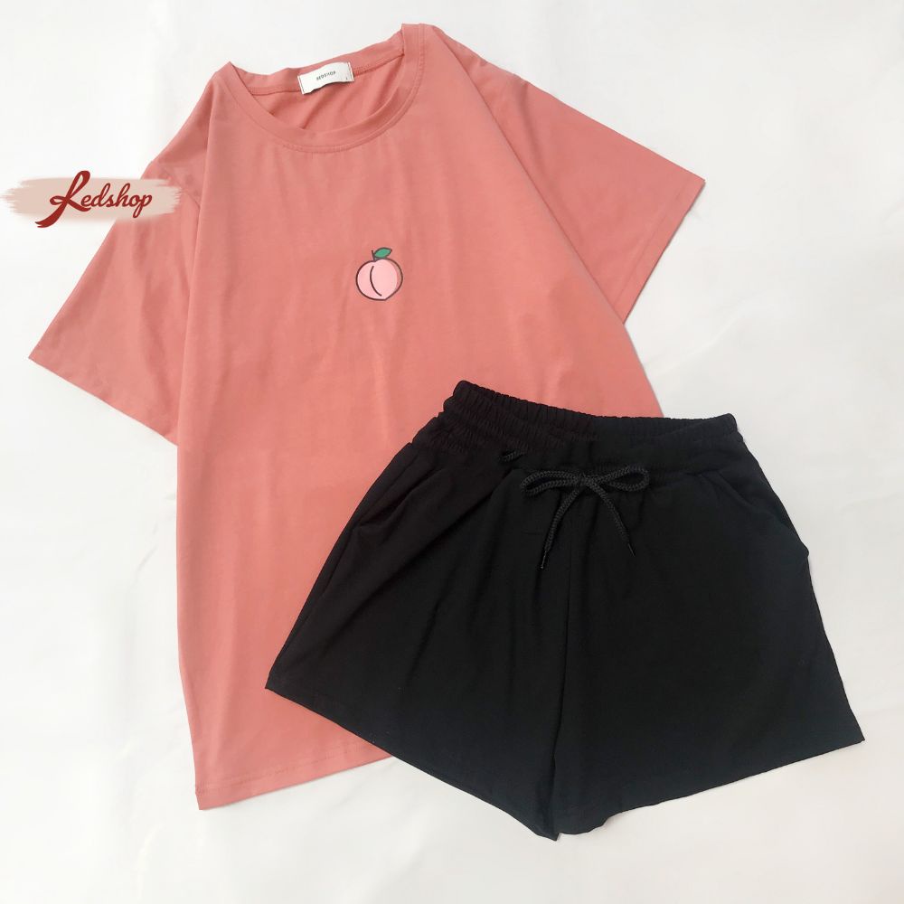 Quần đùi short thun mặc nhà cạp chun co dãn tốt phong cách Hàn Quốc Red Shop 25714