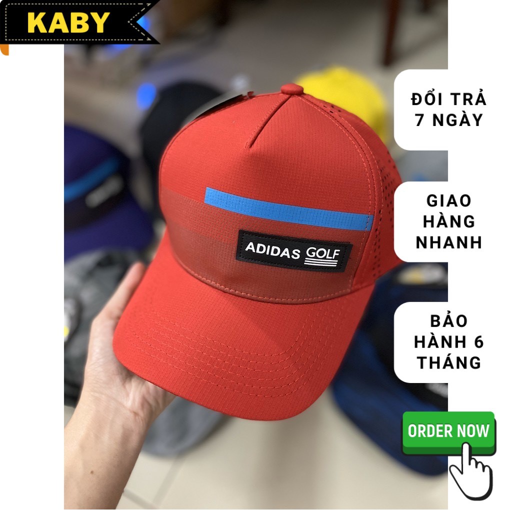 Mũ lưỡi trai ❤️ Nón kết thêu chữ adidas golf phong cách màu đỏ form unisex nam nữ RD-NONKET028