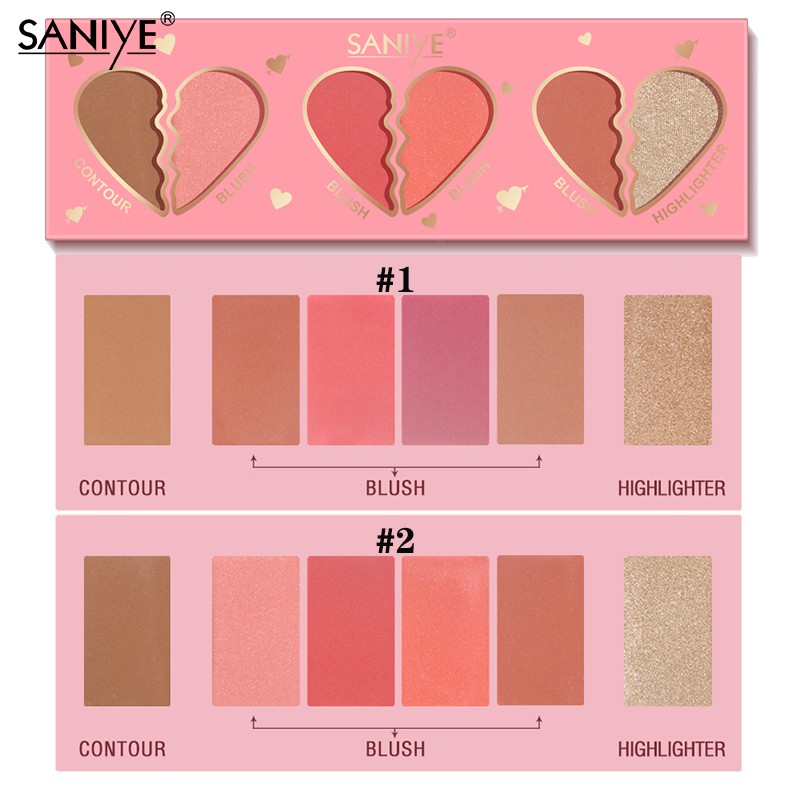 Bảng Phấn Trang Điểm SANIYE E0332 3 Trong 1 Gồm Phấn Má Hồng + Tạo Khối + Bắt Sáng 15g | BigBuy360 - bigbuy360.vn