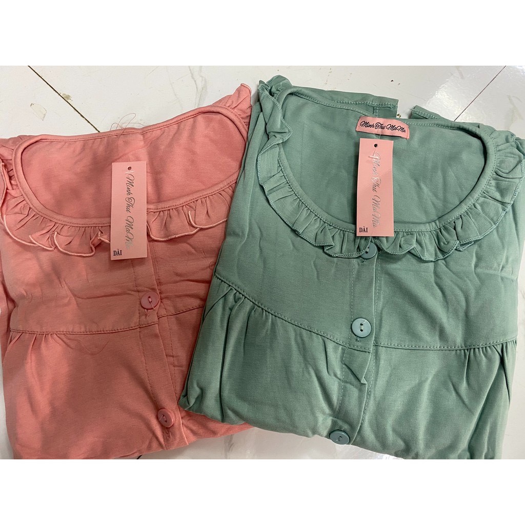 Bộ đồ bầu sau sinh mặc nhà Hàn Quốc chất cotton thoáng mát cho mẹ bầu và cho con bú BD919