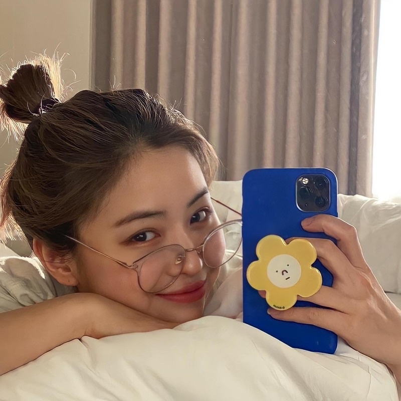 Ốp Điện Thoại Xanh Kèm Chống Hoa - CAS2232