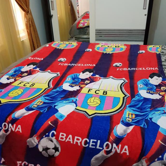 Chăn Đắp In Logo Câu Lạc Bộ Barcelona - Club Ball Barca Paritteratak.Com1