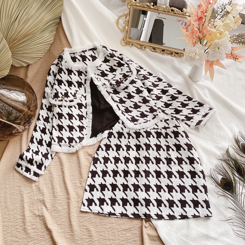 SET BỐ 3 MÓN HỌA TIẾT ZICZAC BẢN TO TO