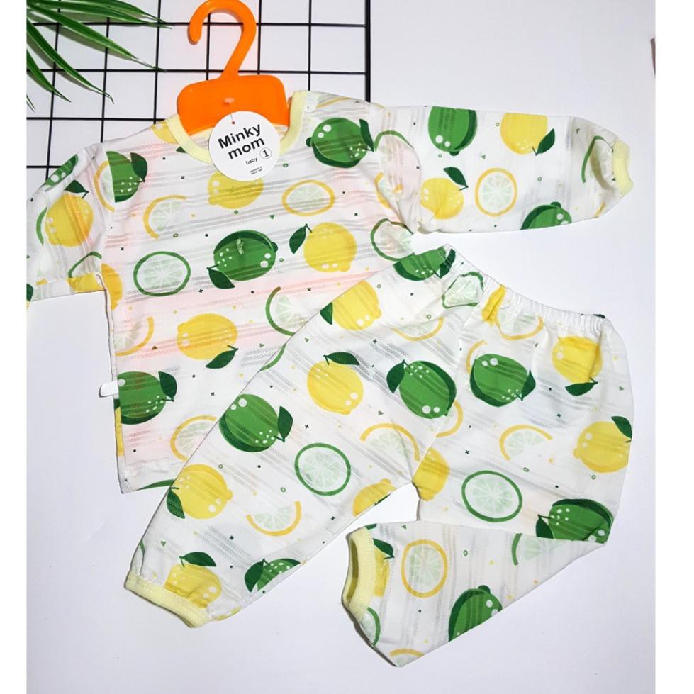 Bộ dài tay Cotton Giấy Thái mặc nằm điều hoà cho bé trai bé gái hàng Việt Nam chất lượng cao