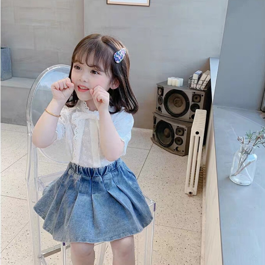 Quần áo VÁY bé gái 🎁XẢ KHO CUỐI NĂM🎁 Sét Áo Sơ mi và Chân váy Công Chúa 20kg-28kg Đầm nữ cho bé gái đi chơi tết