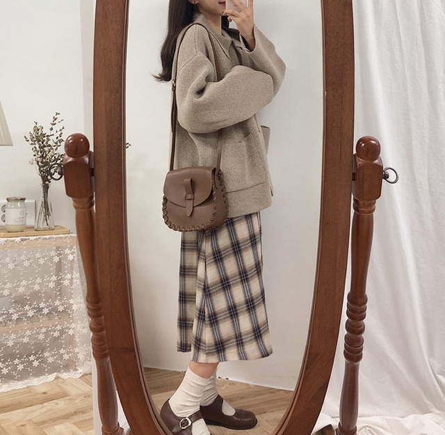 [Mã WAMT1505 giảm 10K đơn 0K] Váy dài họa tiết caro Ulzzang | BigBuy360 - bigbuy360.vn