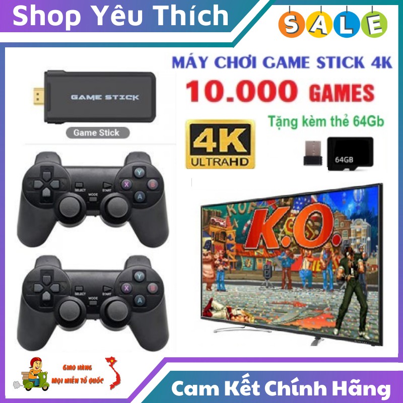 Máy Chơi Game ⭐FREE SHIP⭐ Máy Chơi Game Cầm Tay 4 Nút HDMI 10000 Trò Chơi Cổ Điển Tặng Kèm Thẻ Nhớ 64GB