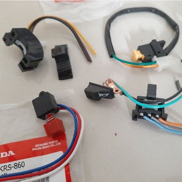 Bộ 5 nút bật công tắc điện xe WAVE thái, Alpha ,ZX đời đầu