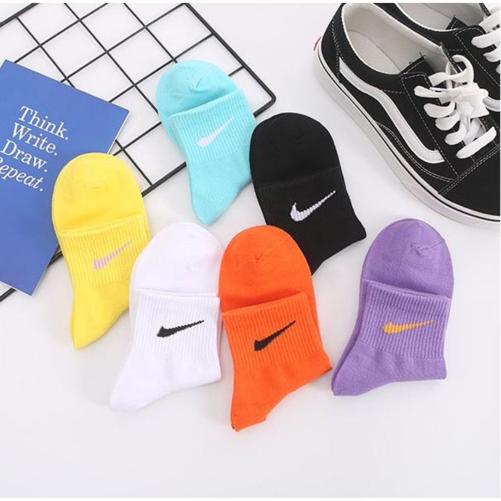 Tất nam,nữ cổ lửng thêu logo NIKE💝 Tất thể thao cao cấp dày dặn, nhiều màu khử mùi,thấm hút mồ hôi