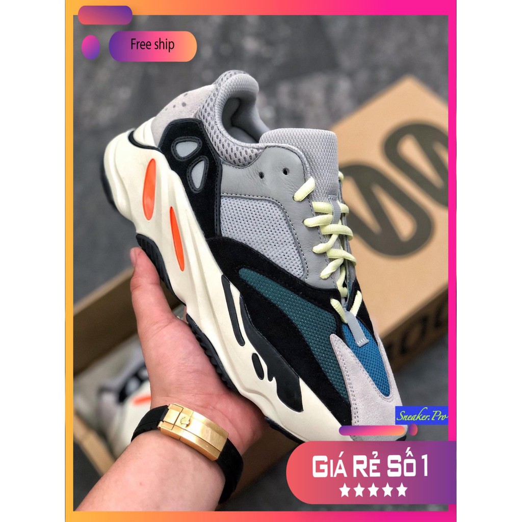 Giày thể thao YZ700 OG wave runner xám xanh cho nam nữ