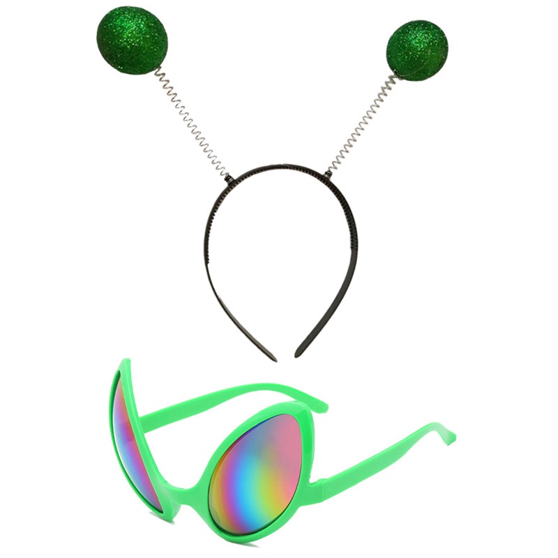 1 Set Băng Đô Cài Tóc &amp; Kính Râm Hình Vương Miện Goth