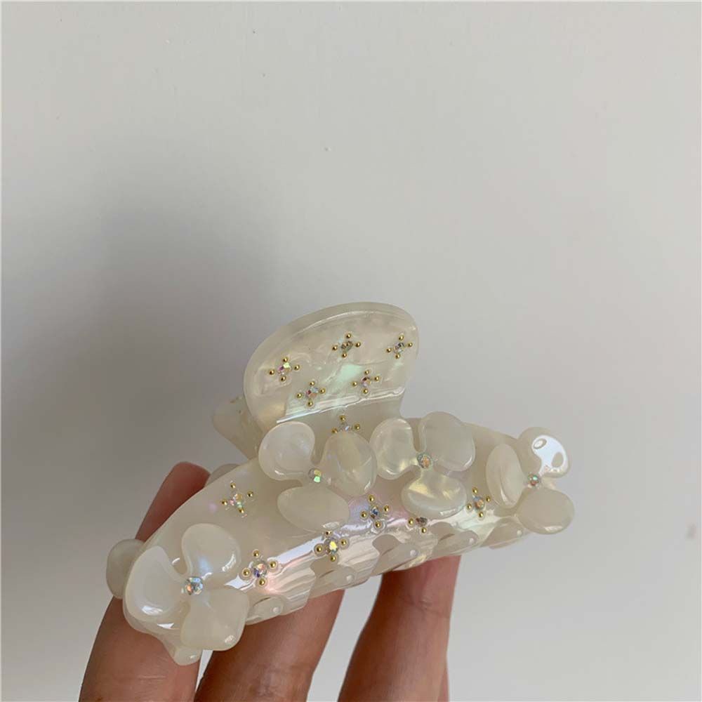 Kẹp Tóc Hình Hoa Đính Đá Nhiều Màu Sắc Phong Cách Hàn Quốc