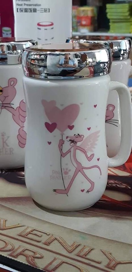 Cốc sứ giữ nhiệt nắp gương cao cấp