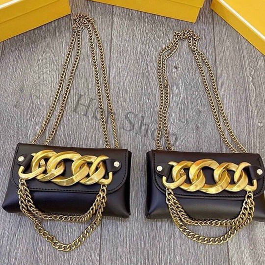 Túi xách nữ cầm tay đeo chéo giá rẻ thời trang xinh xắn dây xích bản to sành điệu mẫu mới 2021