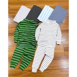 Áo kẻ cổ 3 phân bé trai bé gái