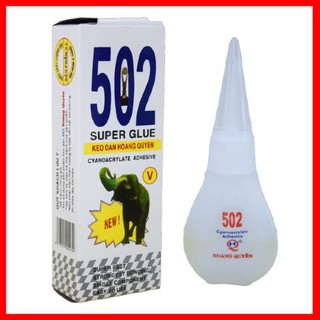Keo 502 dán sắt siêu dính con voi xanh dán cố định đồ dùng vĩnh viễn chai nhỏ đọc kỹ hướng dẫn sử dụng