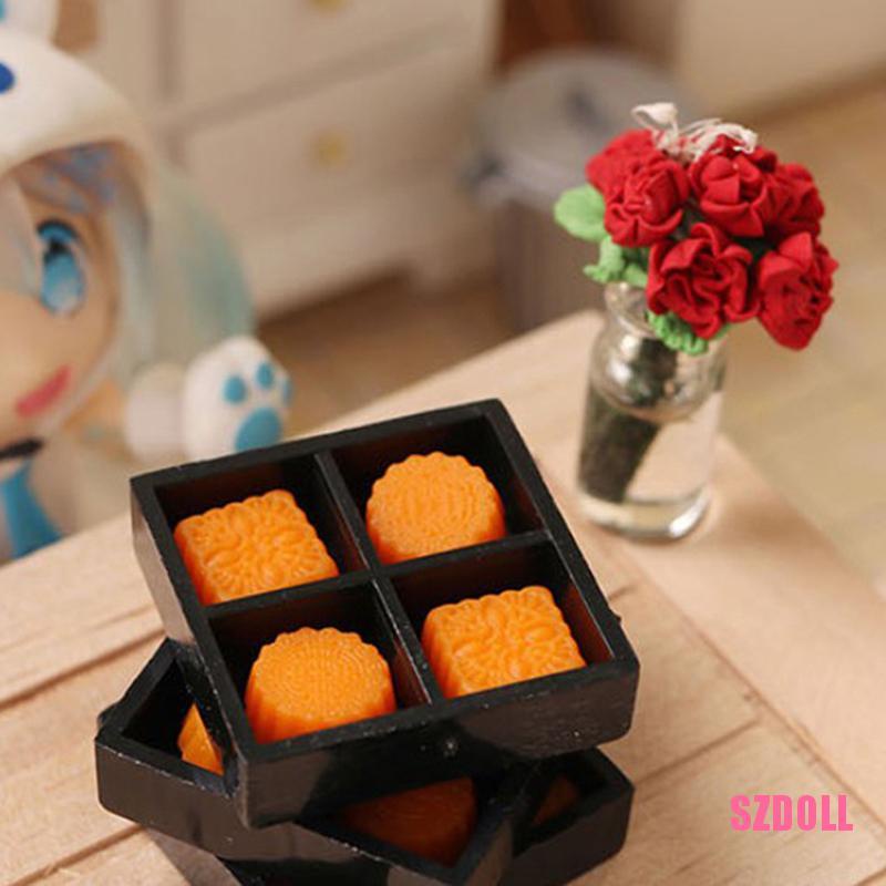 1 Bộ Mô Hình Bánh Trung Thu Thu Nhỏ Tỉ Lệ 1:12 Dành Cho Nhà Búp Bê