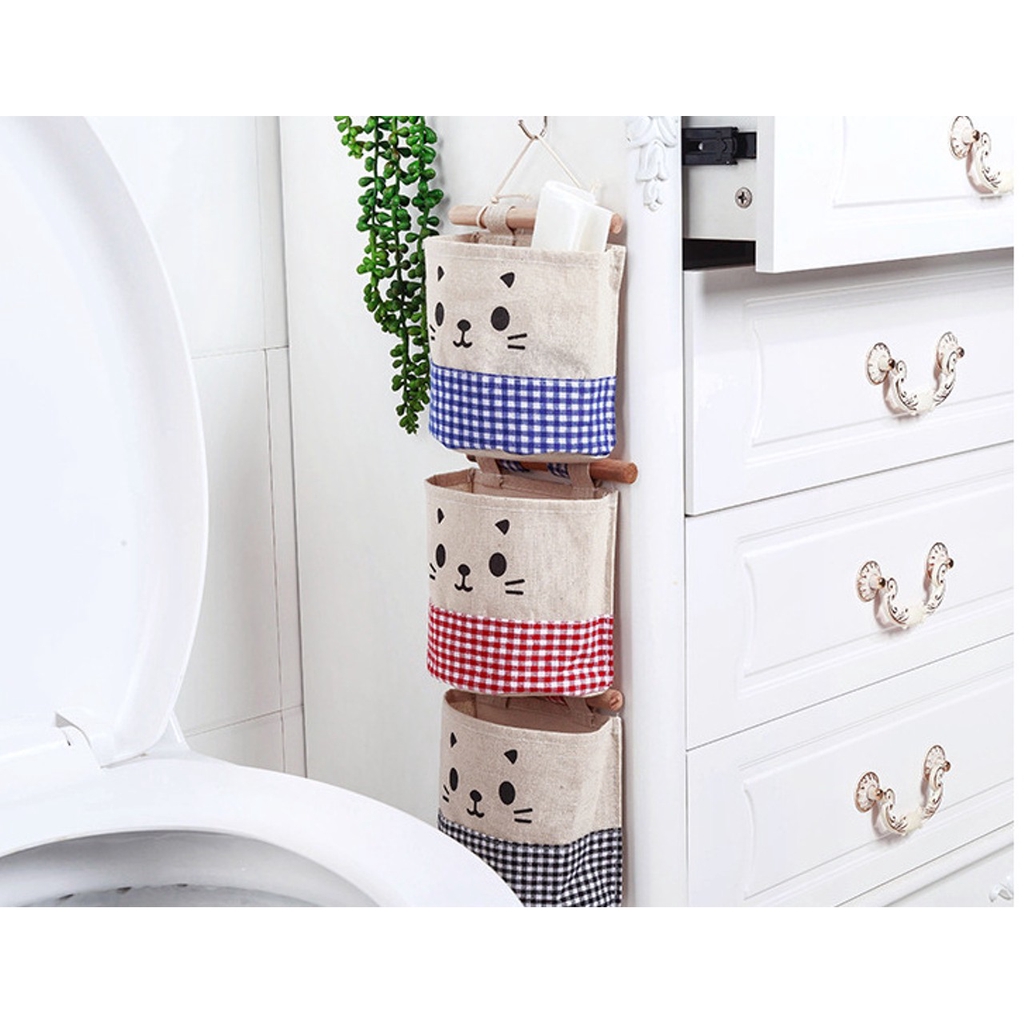 Túi Treo Tường Đa Năng Hình Mèo Ngộ Ngĩnh