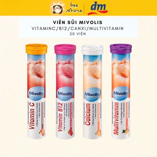 Viên sủi mivolis vitamin c/b12/ canxi / multivitamin - 20 viên