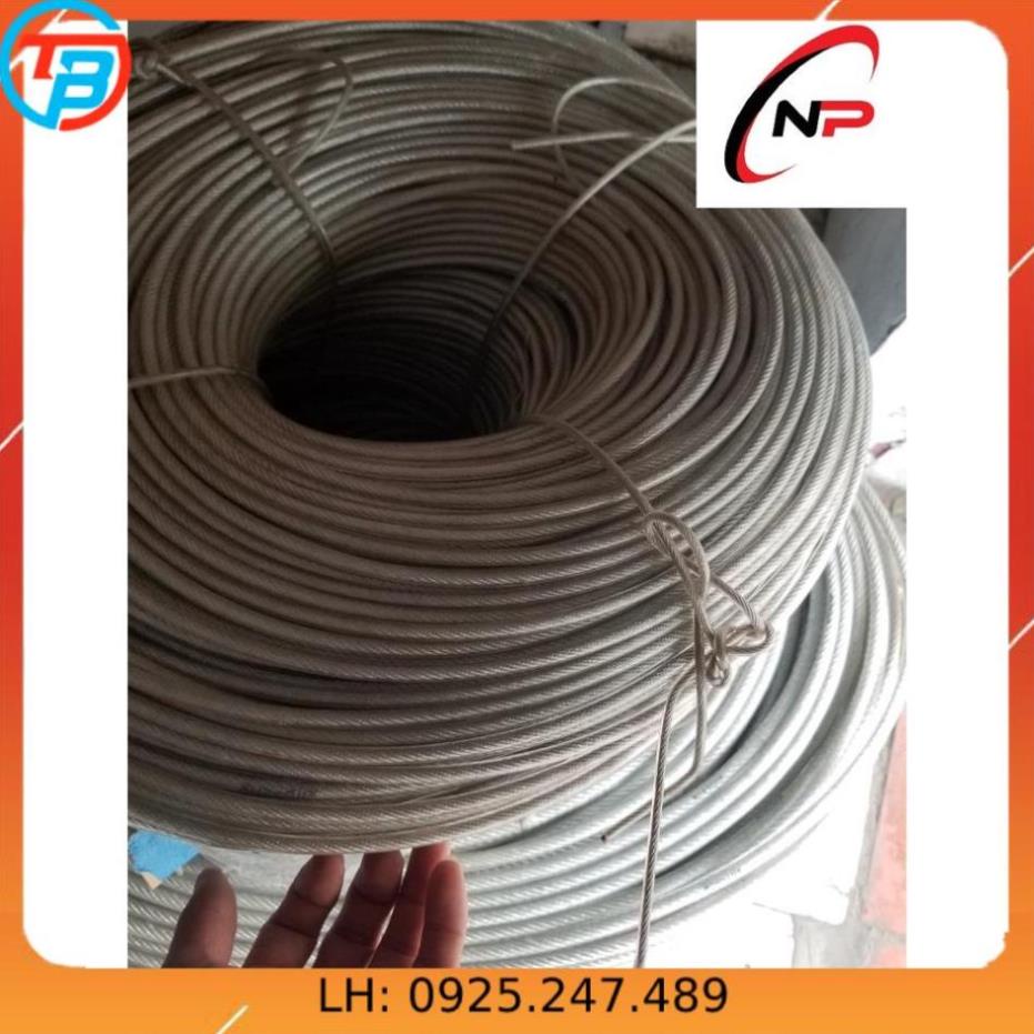 10 mét Cáp Thép Bọc Nhựa 5mm.chịu lực tốt,chống rỉ sét.kimkhinhatphat
