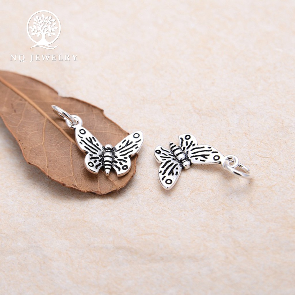 Charm bạc hình con bướm treo - NQ Jewelry