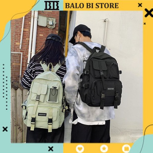 Balo ulzzang đến lớp đi dạo giới tính trang điểm korea Yiletao Nhiều Ngăn tiện tích ( kèm sticker cài balo) Ulzza