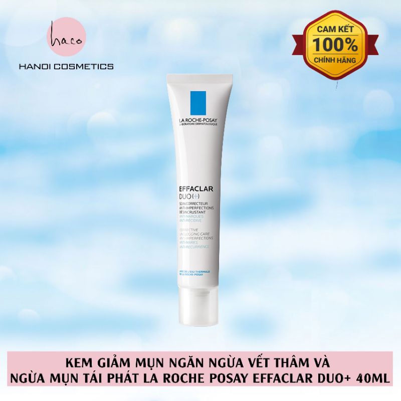 Kem dưỡng giảm mụn, ngừa thâm, thông thoáng lỗ chân lông La Roche-Posay Effaclar Duo+