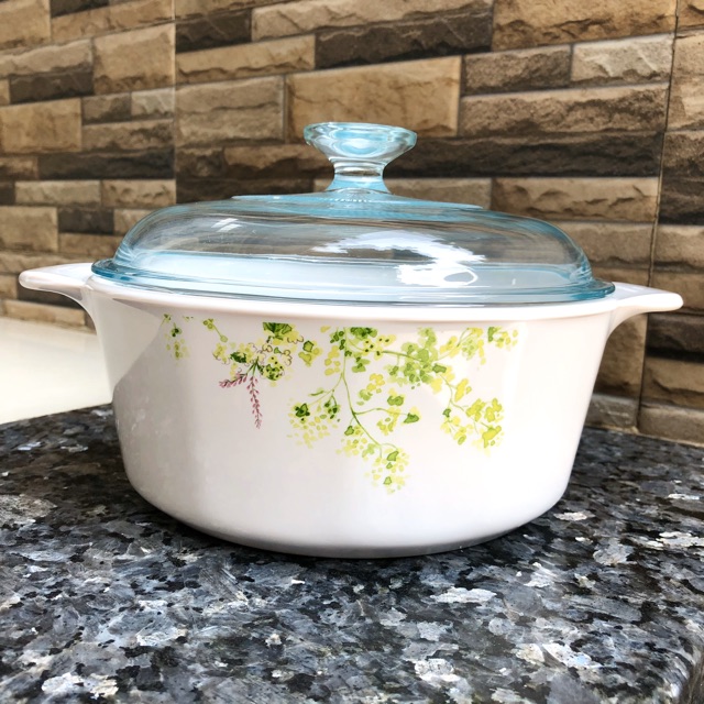 Nồi thuỷ tinh tròn Pháp Corningware P-12-22-PVG 1.25L-2.25L Provence Garden