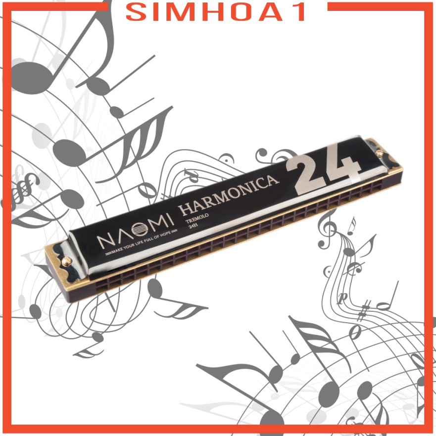 Kèn Harmonica Tremolo 1 24 Lỗ Và Phụ Kiện