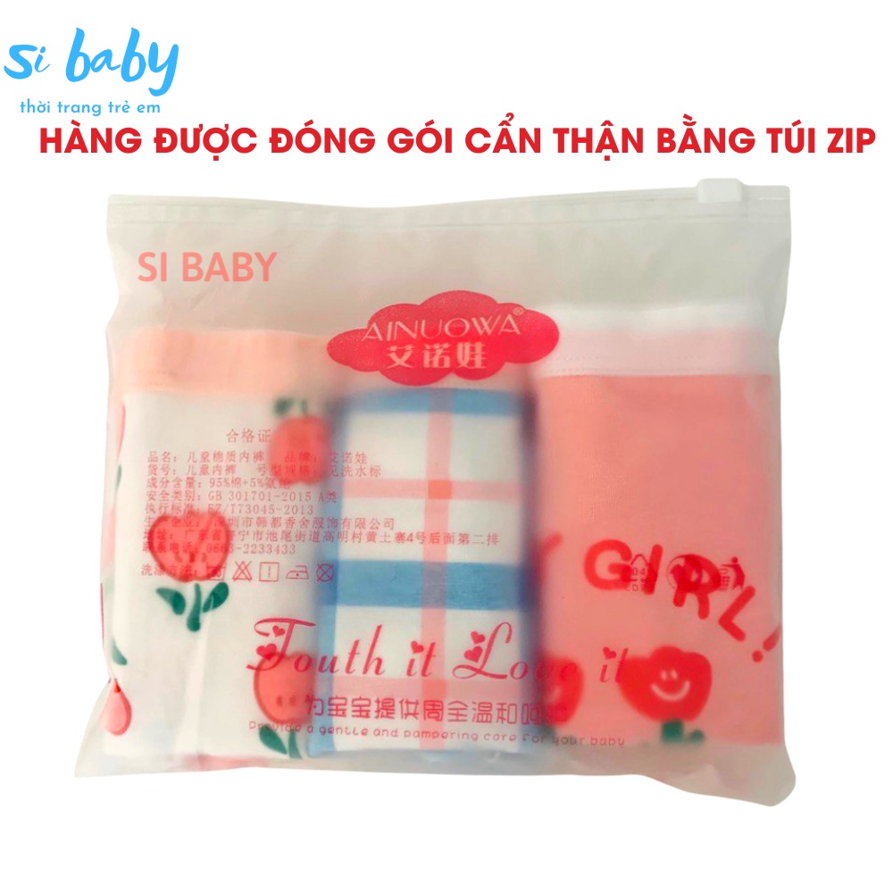 Set 3 quần lót đùi bé gái và 3 quần tam giác Happy GIRL cho bé gái 9-40kg thông hơi thoáng mát an toàn với da bé