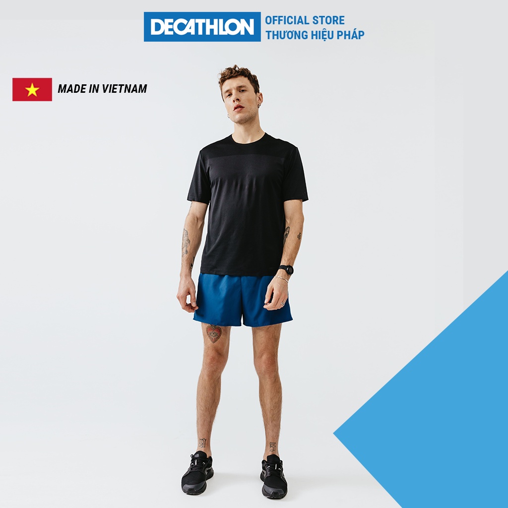 Quần short chạy bộ nam DECATHLON run dry nhanh khô - Xanh Petrol