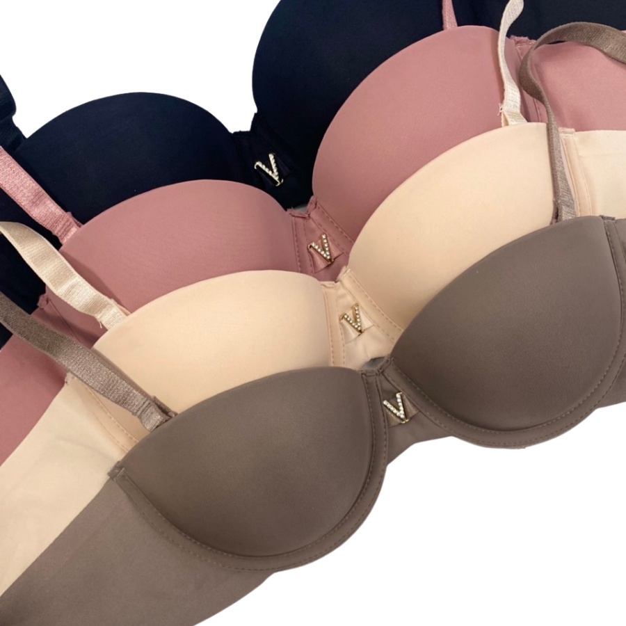 Áo Ngực Su Đúc Cúp Ngang Cao Cấp Có Gọng Nâng Ngực Tạo Khe Siêu Đẹp DORIS 5188