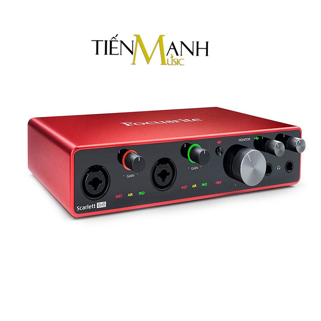 [Tặng Cable] Focusrite Scarlett 8i6 Gen 3 Sound Card Âm Thanh - Focus USB Audio Interface SoundCard (3rd - Gen3)