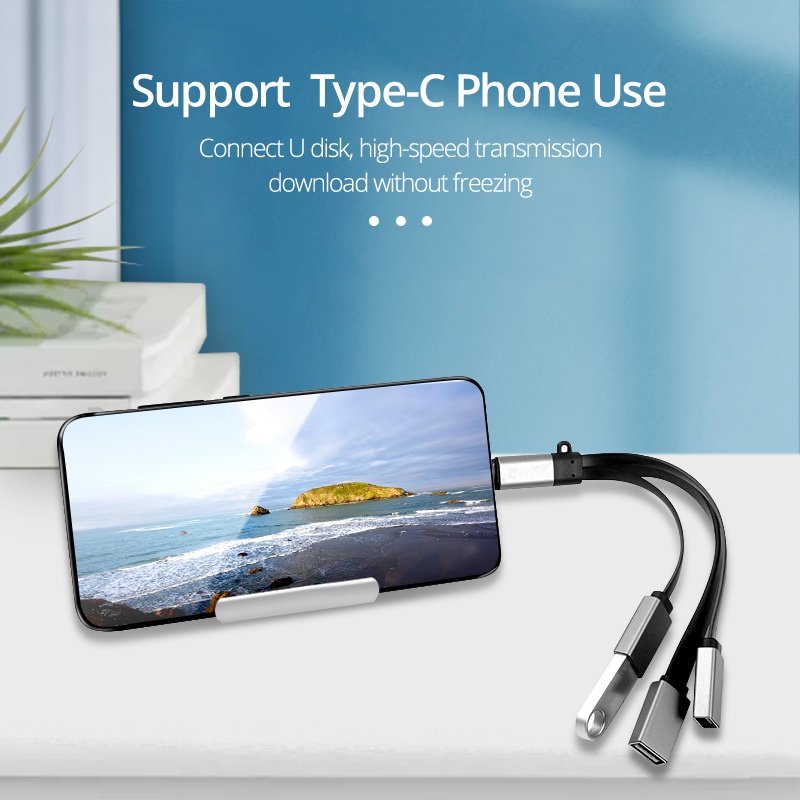 Dây Cáp Chuyển Đổi Đầu Usb 3.0 Type C Sang 3 Cổng Usb A Otg Cho Ổ Đĩa / Chuột / Điện Thoại Android | WebRaoVat - webraovat.net.vn