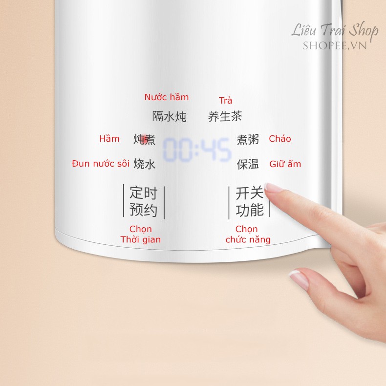 Nồi điện mini du lịch thông minh ấm điện siêu tốc mini nồi nấu mì tôm 600ml