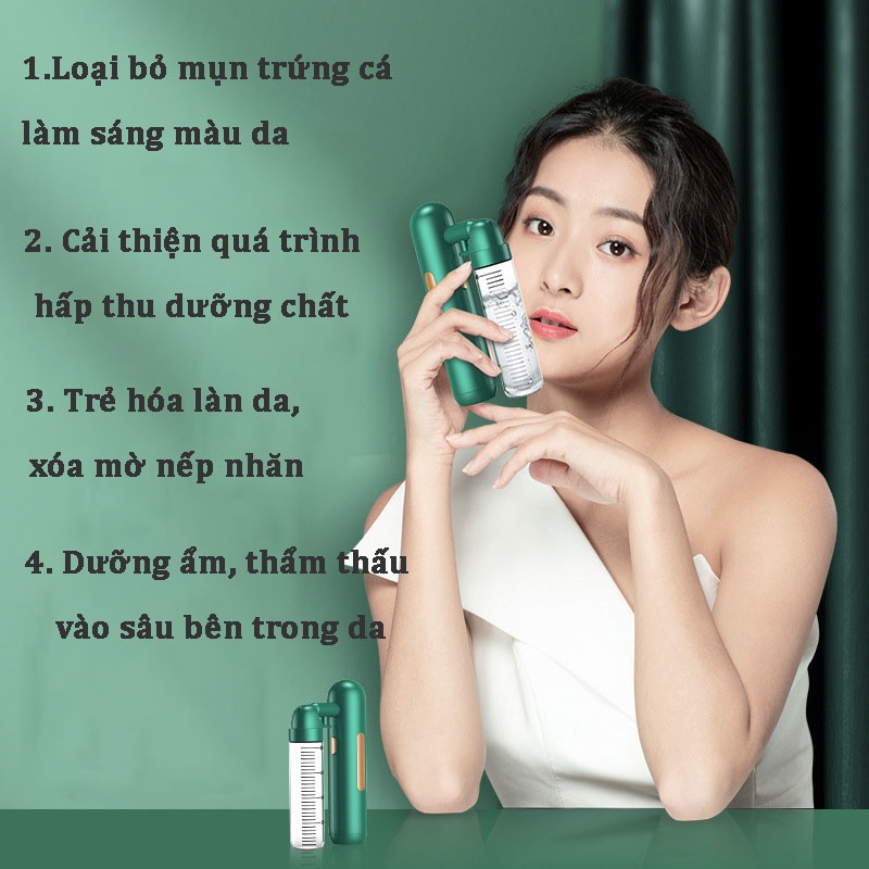 Máy phun sương FINOSE chính hãng cầm tay cao cấp, tạo ẩm nano dưỡng da mặt giúp giữ ẩm, chống lão hoá, làm mát, dịu da