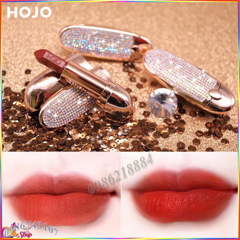 Son lì HOJO Princess đính hạt lấp lánh kèm gương sang chảnh AP99