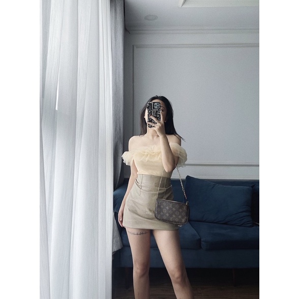 ANU851 - ÁO THUN TRỄ VAI PHỐI REN BÈO