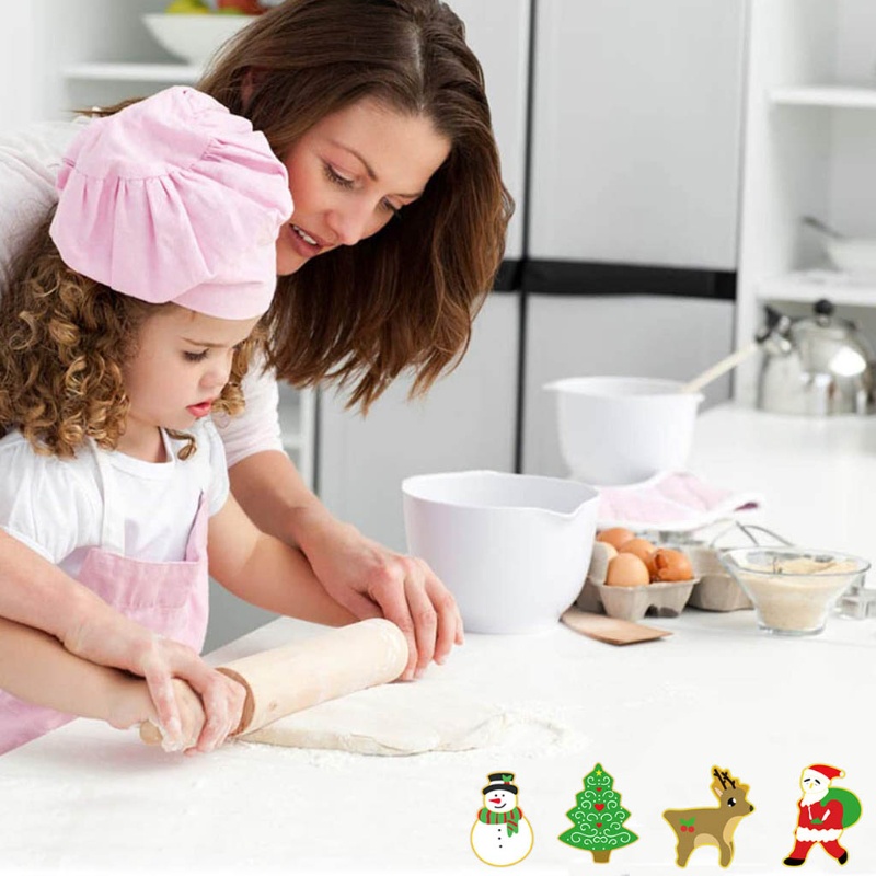 Bộ 15 khuôn cắt bánh quy bằng thép không gỉ phong cách giáng sinh