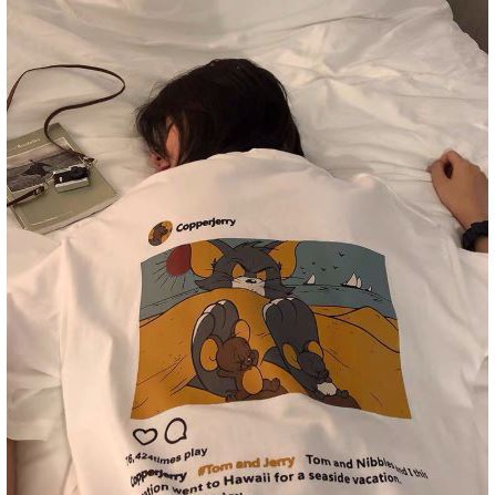 🌸Siêu Rẻ 💯 Áo thun tay lỡ MÈO & CHUỘT Unisex oversize CHẤT ĐẸP CÓ FREESHIP | BigBuy360 - bigbuy360.vn