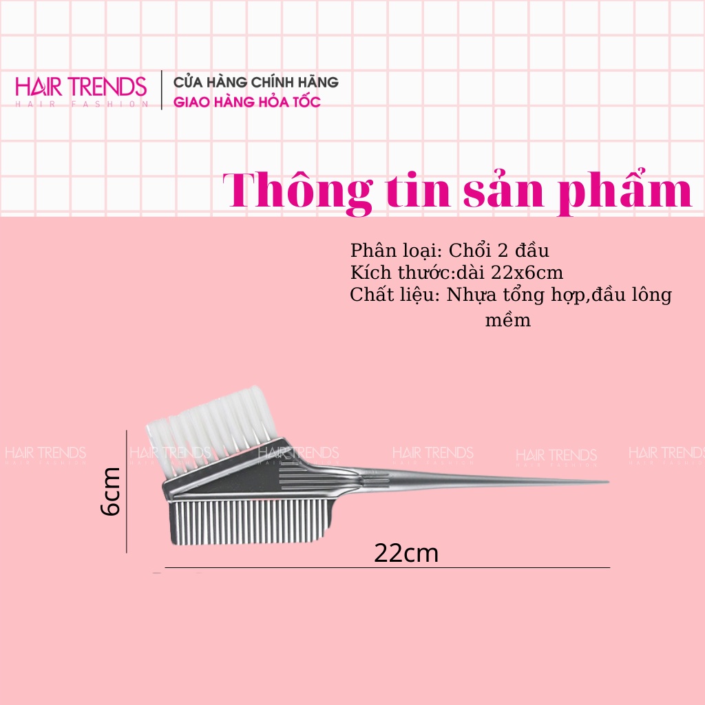 Chổi Nhuộm 2 Đầu Xám Tiện Dụng Chuyên Nghiệp Cho Salon