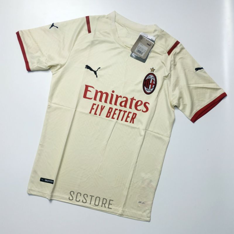 Áo thun bóng đá đội Ac Milan Away Jersey 2021/2022 hàng nhập khẩu chất lượng cao