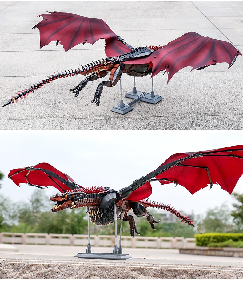 Đồ chơi Lắp ráp Mô hình Super 18k  K90 K89 The Drogon and Viserion Dragon Game of Thrones