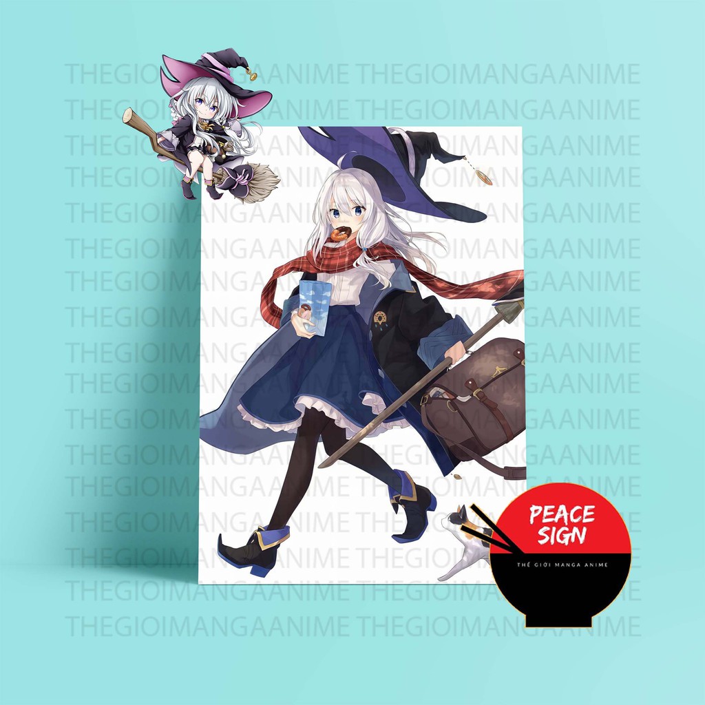 (50 mẫu) Tấm Poster cao cấp giấy 260gsm HÀNH TRÌNH CỦA ELAINA A4 anime chibi ảnh đẹp nhiều mẫu