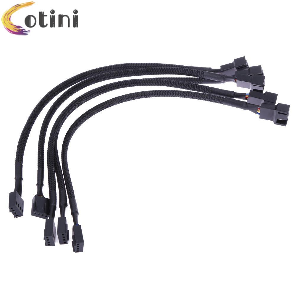 Dây Cáp Nối Dài 12 Trong 5 Cái 4 Pin Pwm Cho Quạt Máy Tính